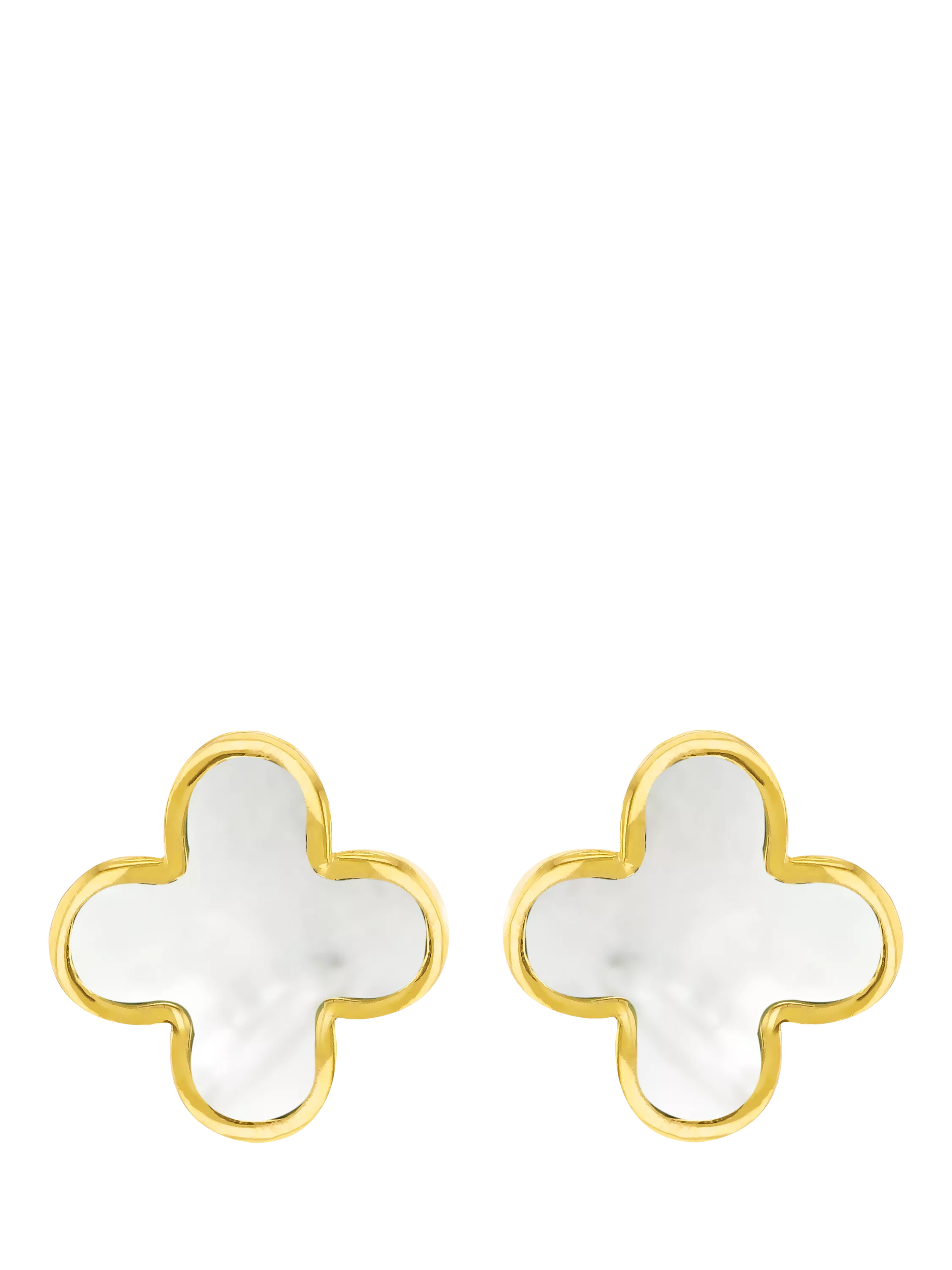 IBB 9ct gold mother of pearl stud earrings - British product
