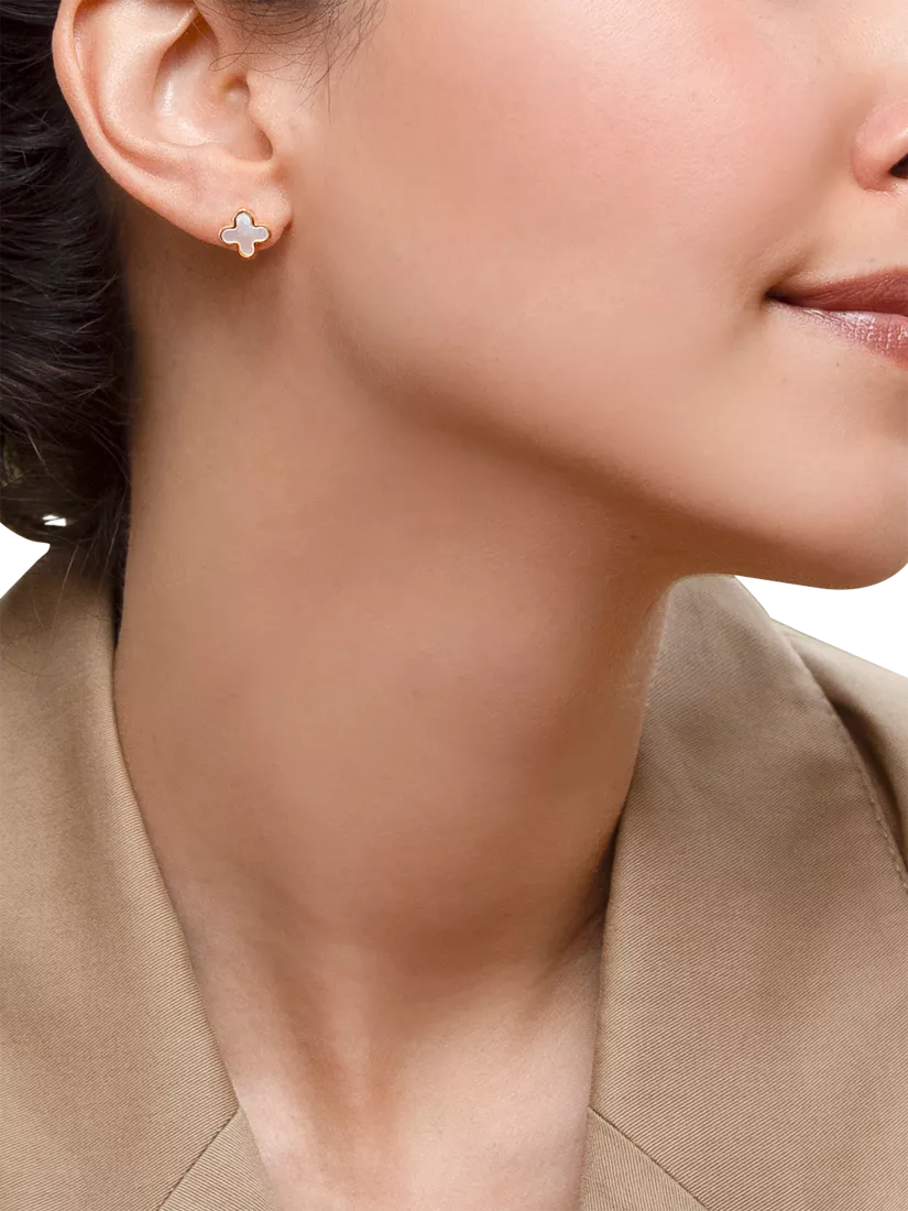 IBB 9ct gold mother of pearl stud earrings - British product