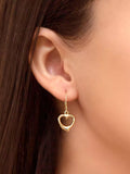 IBB 9ct gold heart drop earrings from Italy, UK version