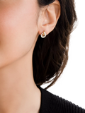 IBB 9ct gold cubic zirconia ring link stud earrings (British brand)