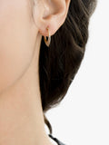 IBB 9ct two-tone gold diamond cut creole hoop earrings - British product