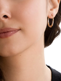 IBB 9ct two-tone gold creole hoop earrings, imported from the UK
