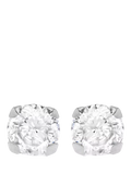 IBB stud earrings cubic zirconia round (British brand)