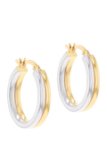 IBB 18ct two-tone hoop earrings, imported from the UK