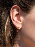 IBB 18ct two-tone hoop earrings, imported from the UK