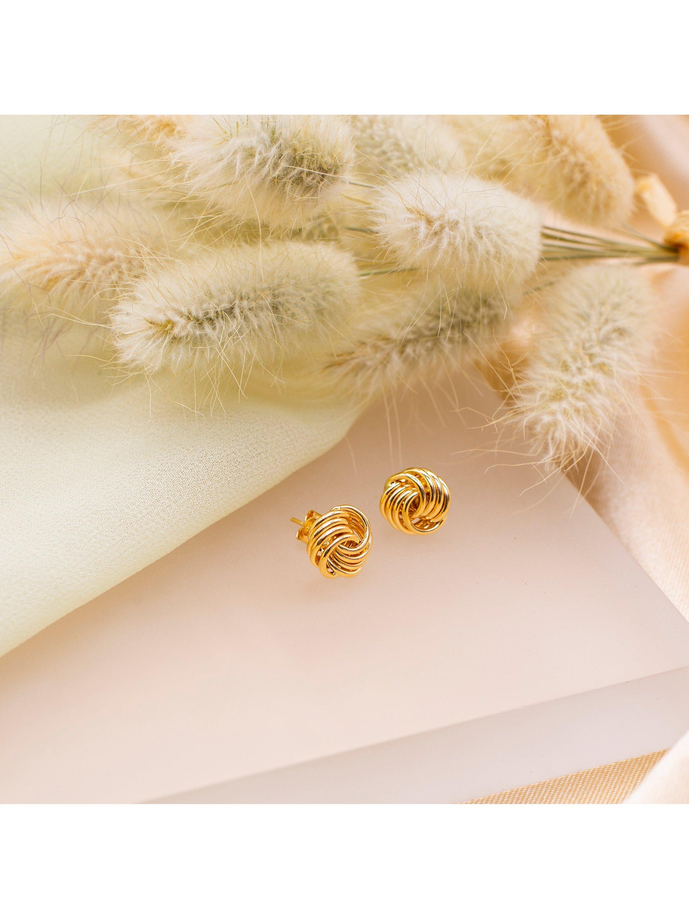 IBB rose stud earrings 1cm diameter (British brand)