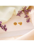 IBB 18ct gold rose stud earrings (British brand)