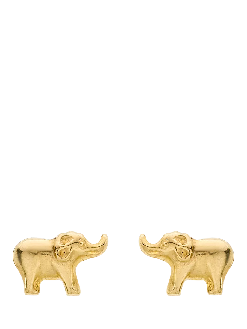 IBB baby elephant stud earrings 18ct gold, imported from the UK