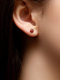 IBB 18ct gold enamel ladybird stud earrings - British product