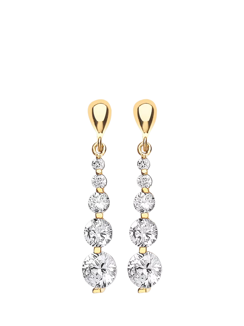 IBB cubic zirconia drop earrings - British product