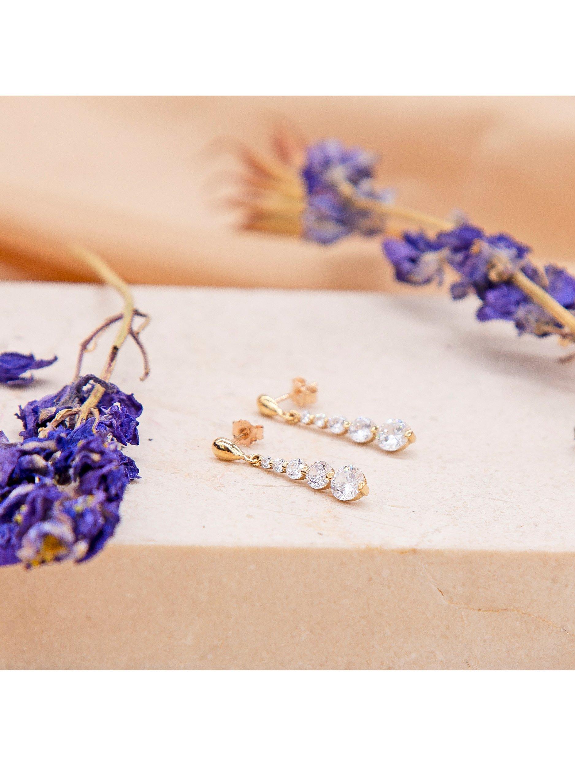 IBB cubic zirconia drop earrings - British product