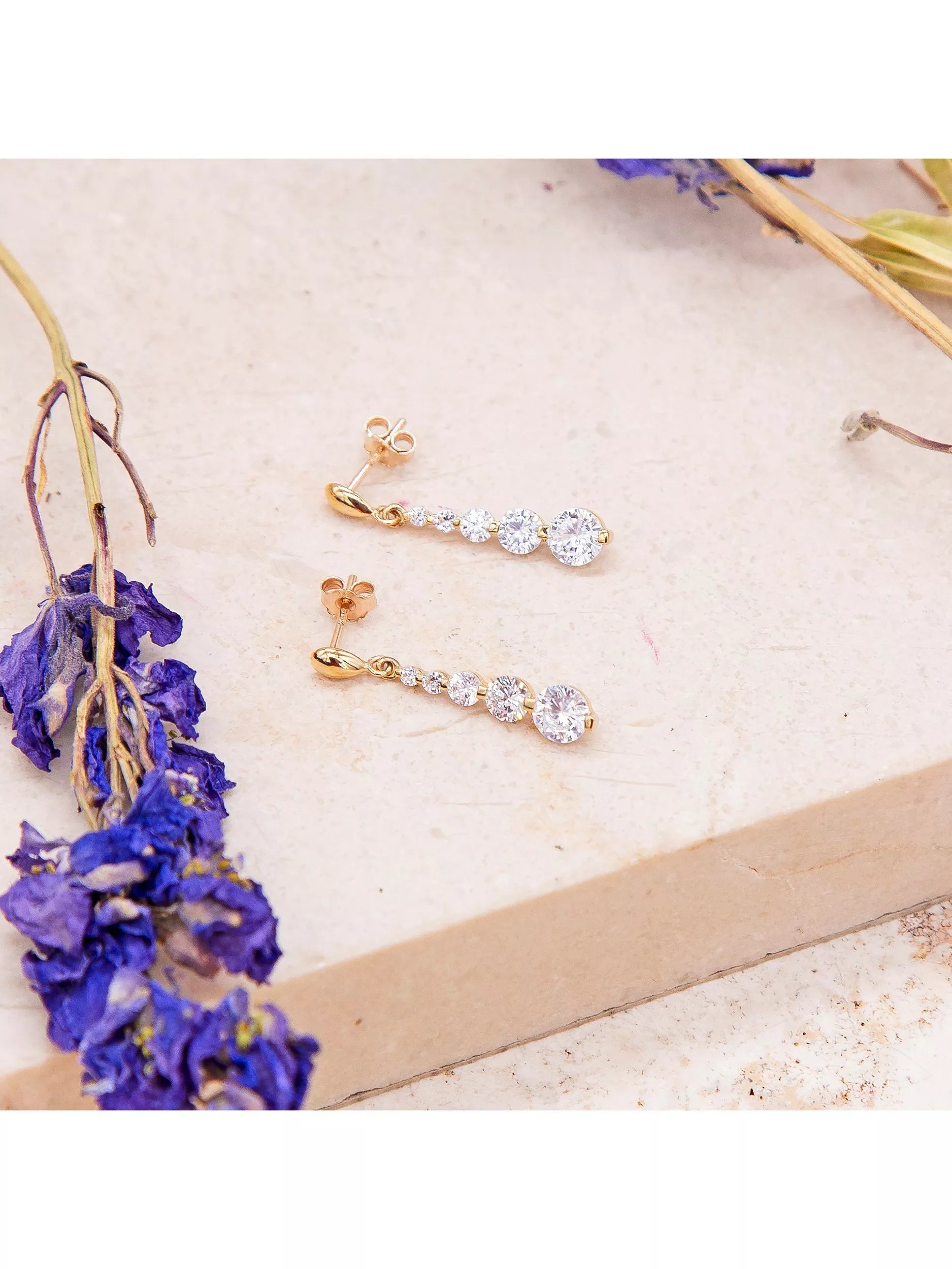 IBB cubic zirconia drop earrings - British product