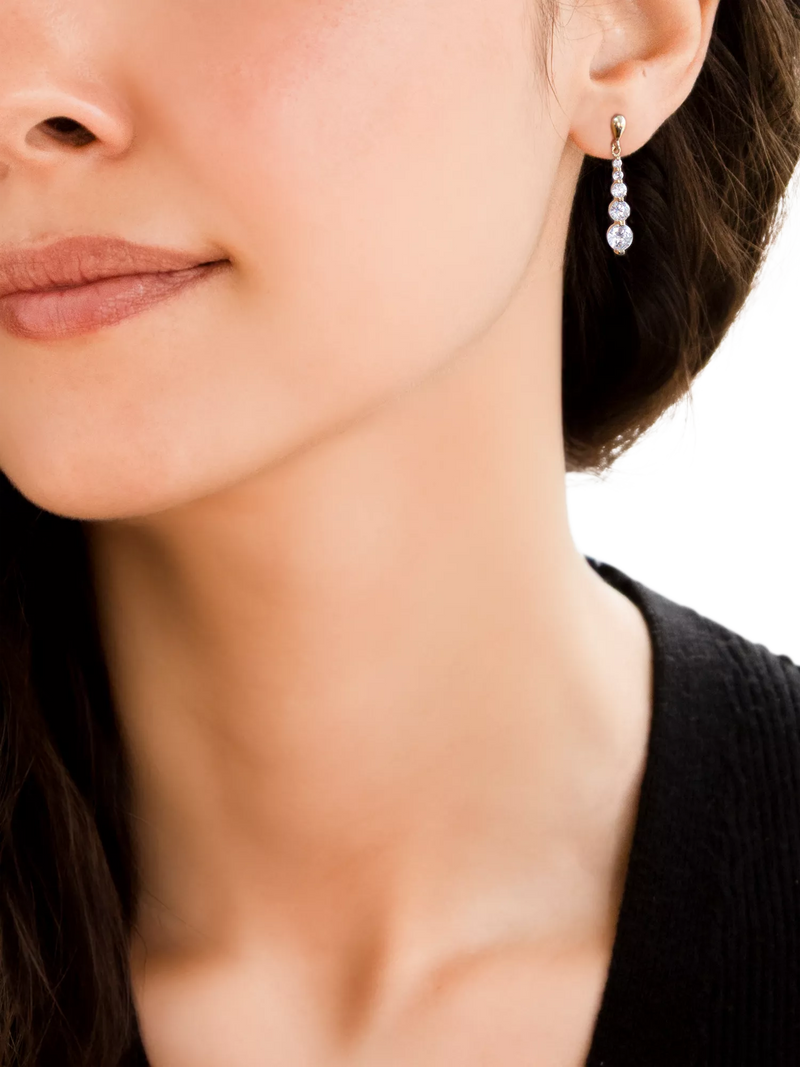 IBB cubic zirconia drop earrings - British product