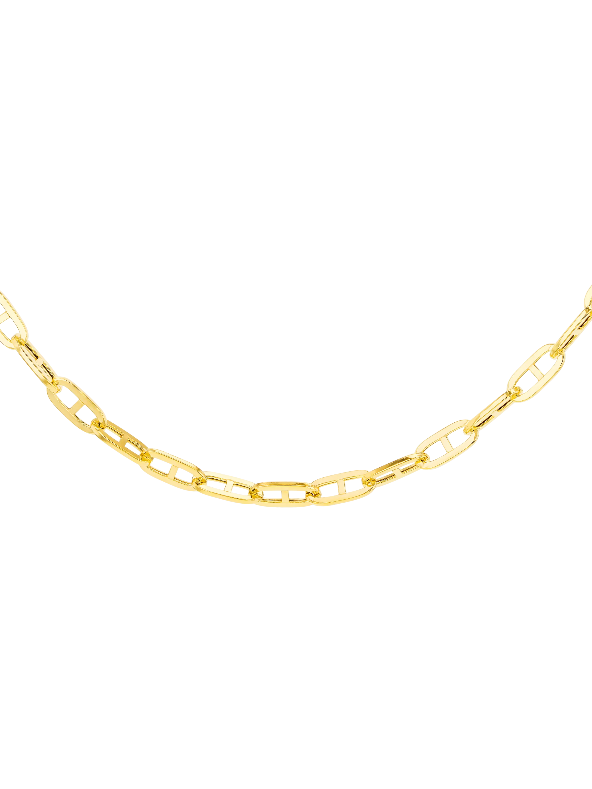 IBB 9ct gold square rambo chain necklace, imported from the UK