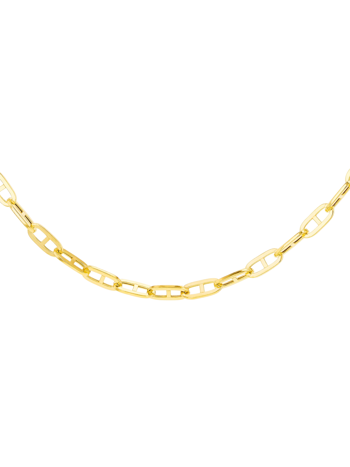 IBB 9ct gold square rambo chain necklace, imported from the UK