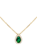 IBB cubic zirconia pendant gold green (British brand)