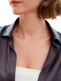 IBB cubic zirconia pendant gold green (British brand)