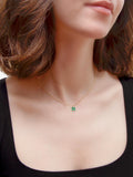 IBB 9ct gold malachite clover pendant necklace, imported from the UK
