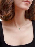 IBB 9ct gold malachite clover pendant necklace, imported from the UK