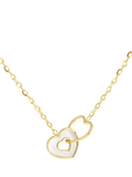 IBB gold necklace with mother of pearl heart 41.5cm - British product