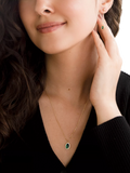 IBB 9ct gold malachite oval chain necklace, UK version