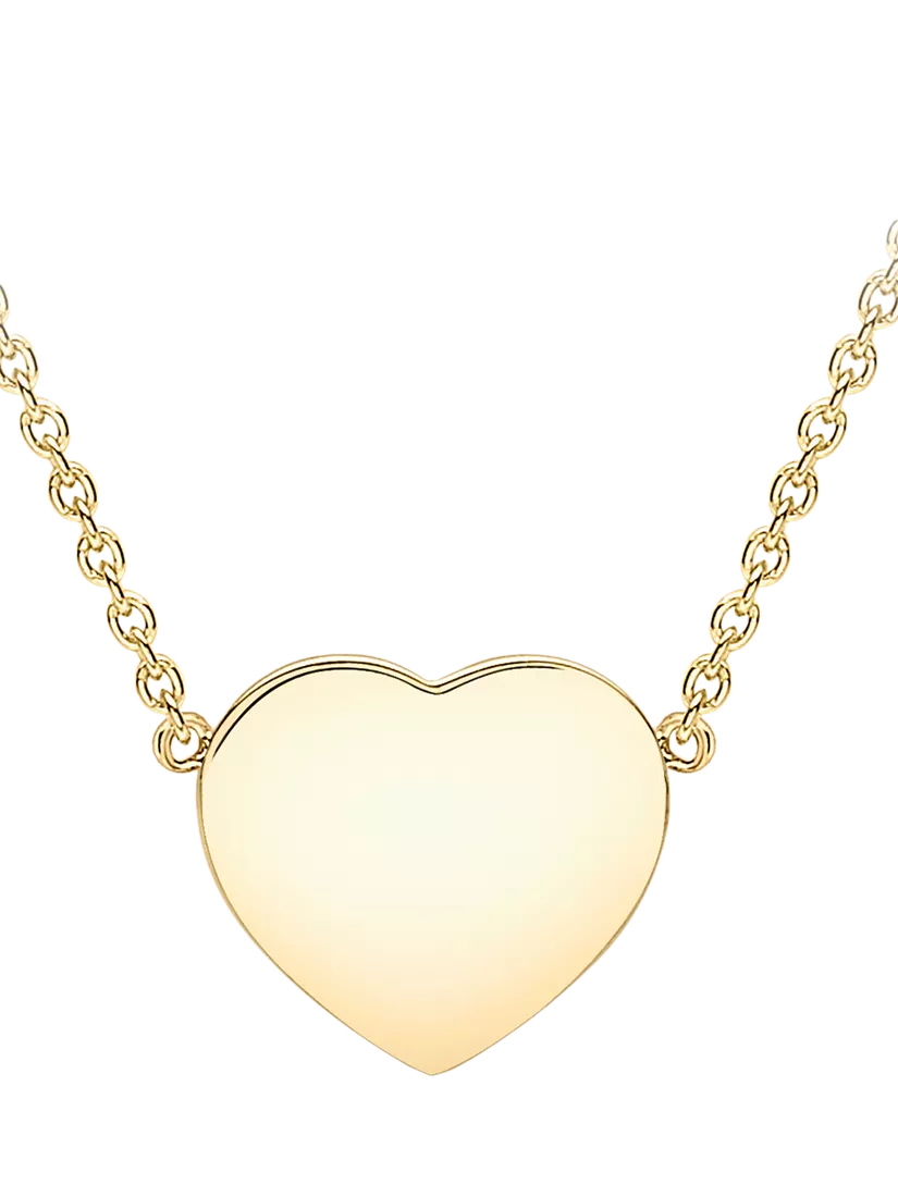 IBB 9ct gold heart pendant necklace (British brand)