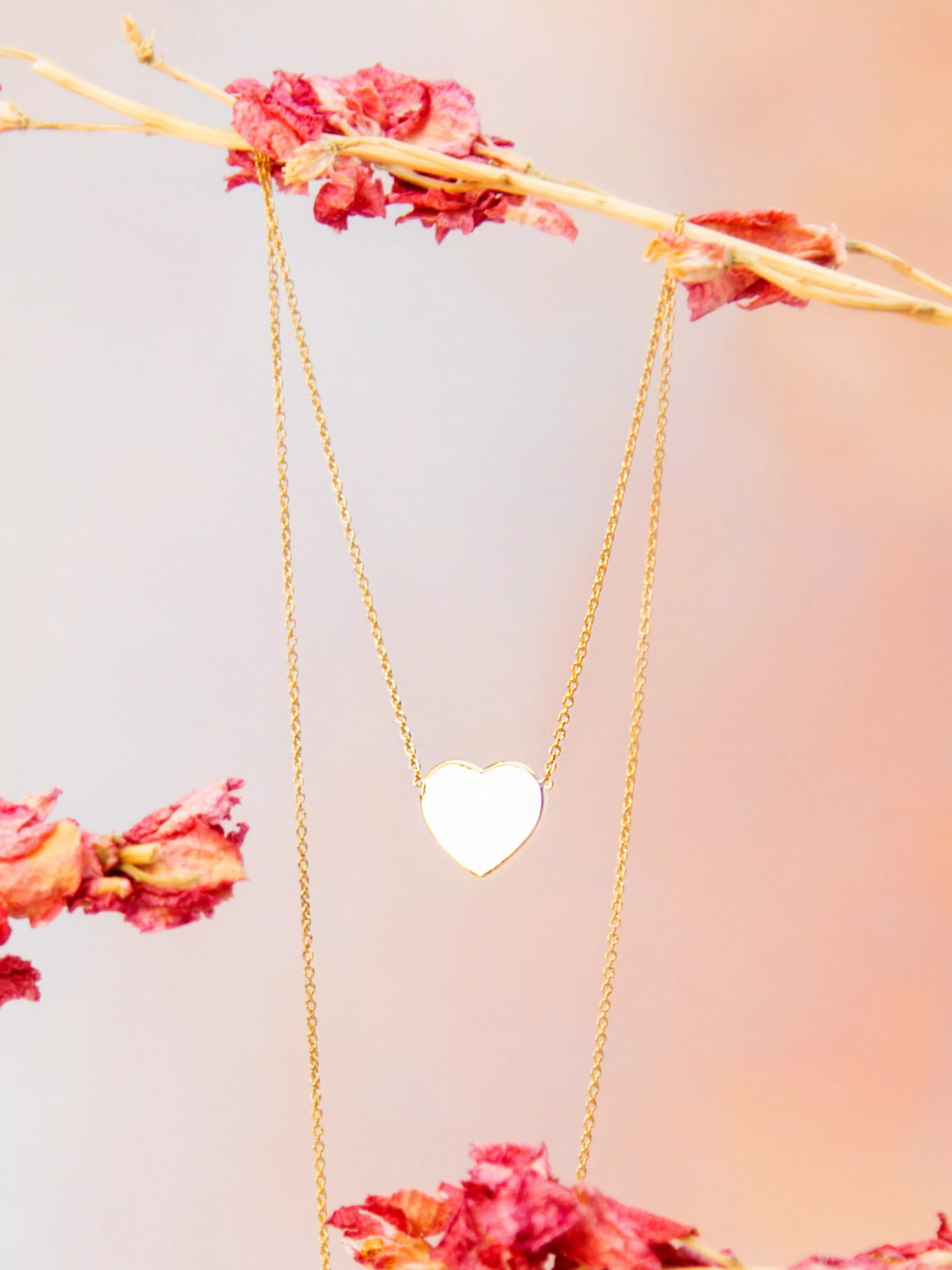 IBB 9ct gold heart pendant necklace (British brand)