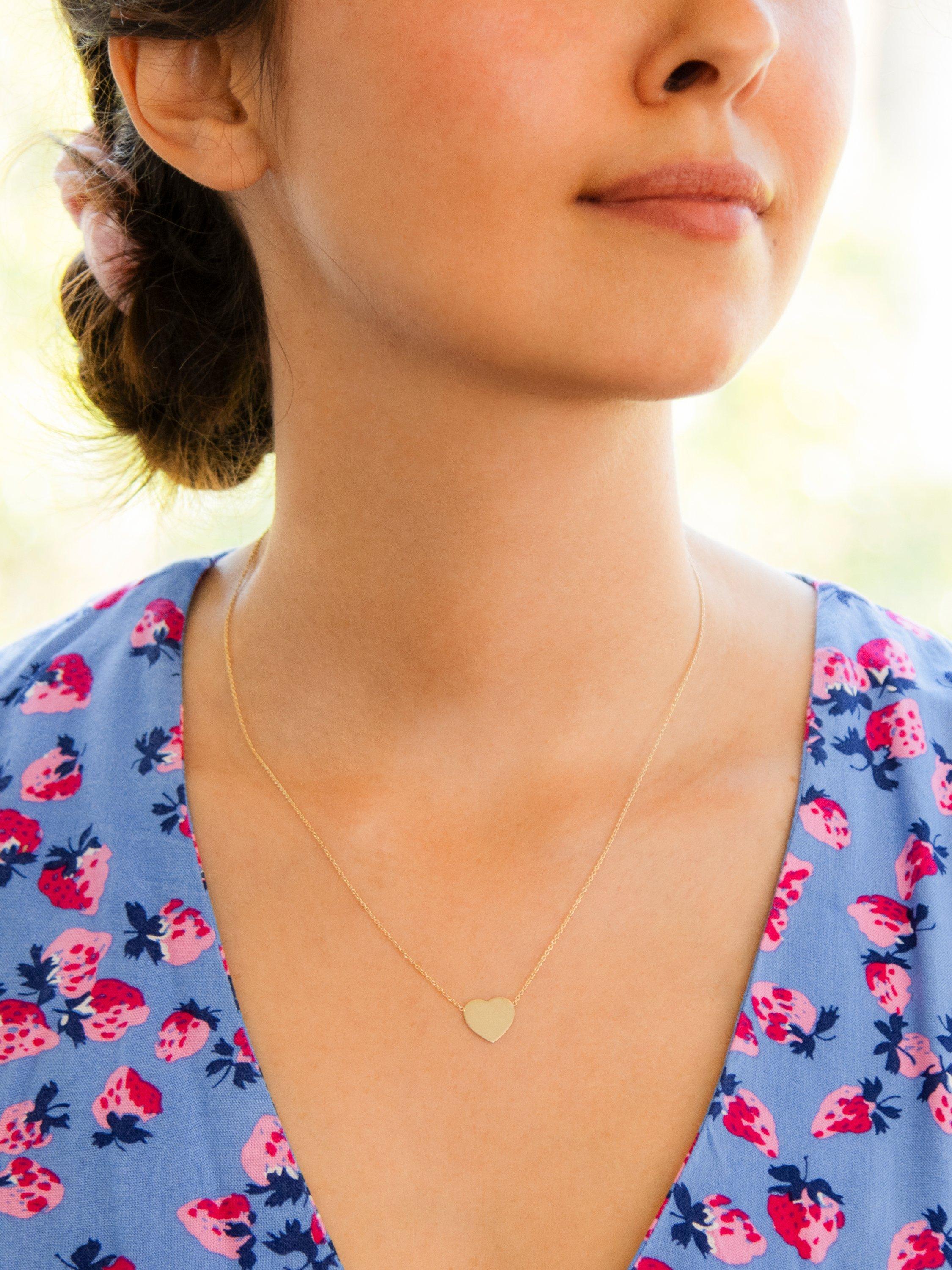 IBB 9ct gold heart pendant necklace (British brand)