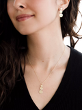 IBB 9ct gold triple disc pendant necklace, imported from the UK