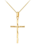 IBB 9ct gold cross pendant necklace 45cm, imported from the UK