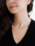 IBB 9ct gold cross pendant necklace 45cm, imported from the UK