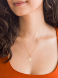 IBB Holy Mary pendant necklace 9ct gold cubic zirconia, UK version