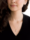 IBB 9ct gold opal teardrop pendant 45cm (British brand)