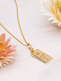 IBB gold ingot pendant necklace 9ct 45cm, UK version