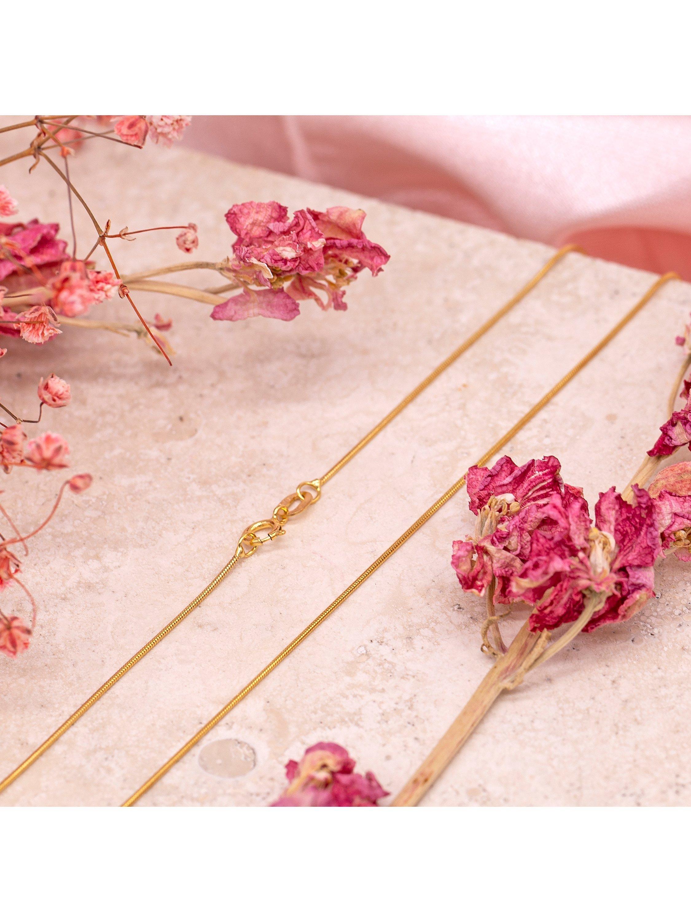 IBB 18ct gold mini round snake chain necklace, UK version