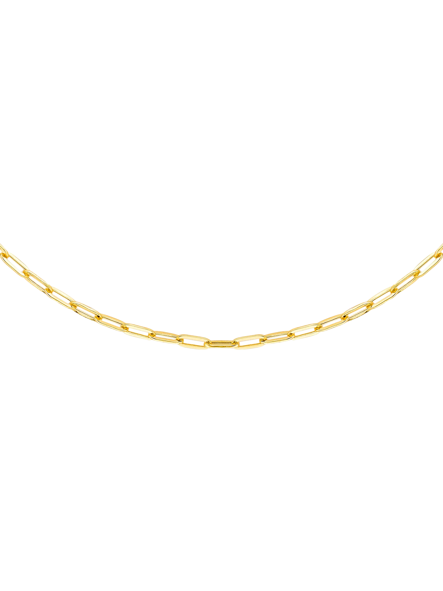 IBB 18ct gold paper chain necklace 46cm, imported from the UK