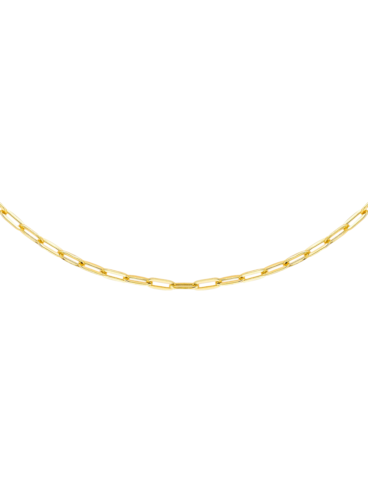 IBB 18ct gold paper chain necklace 46cm, imported from the UK