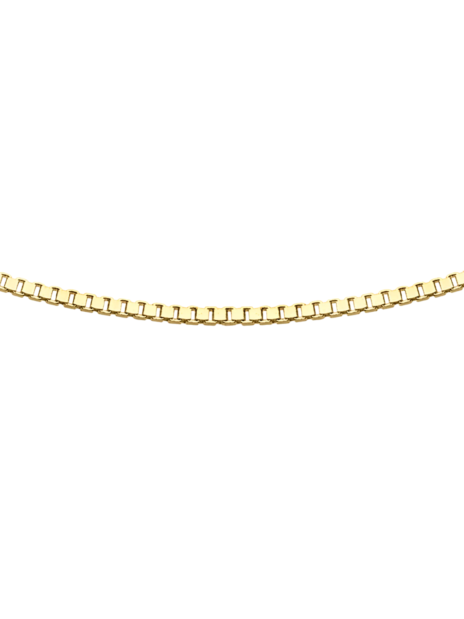 IBB 18ct yellow gold box chain necklace 46cm (British brand)