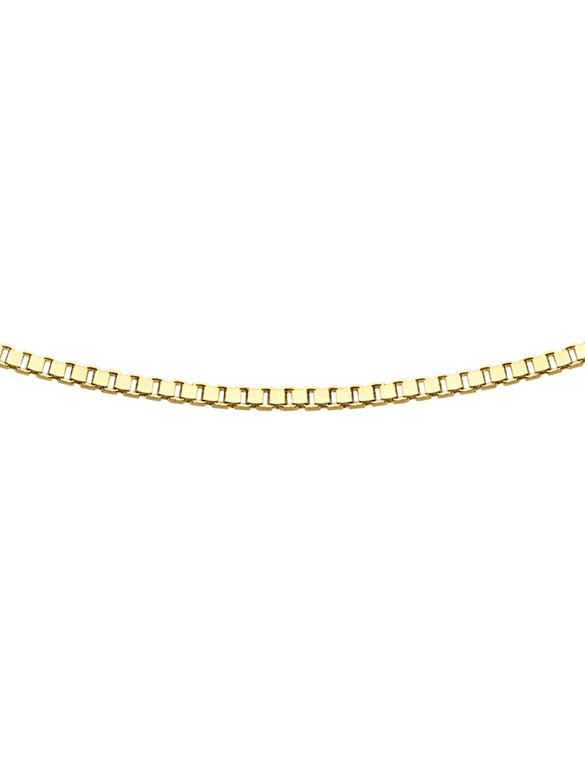 IBB 18ct yellow gold box chain necklace 46cm (British brand)