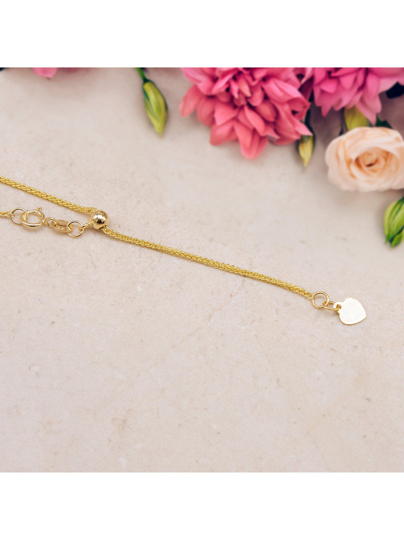 IBB gold heart spiga lariat necklace 18ct (British brand)