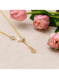 IBB gold heart spiga lariat necklace 18ct (British brand)