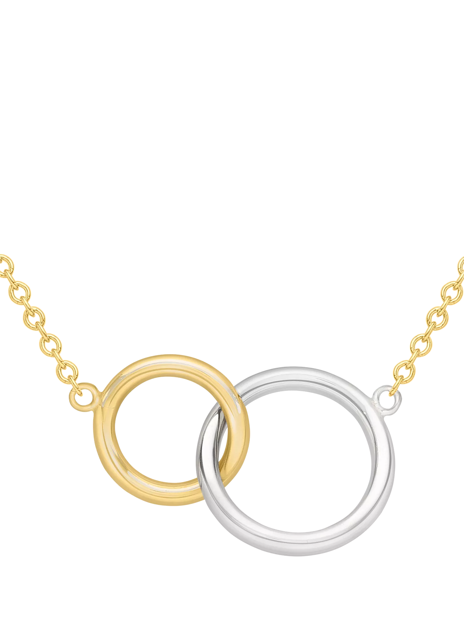 IBB 18ct two-tone gold link rings chain necklace, UK version