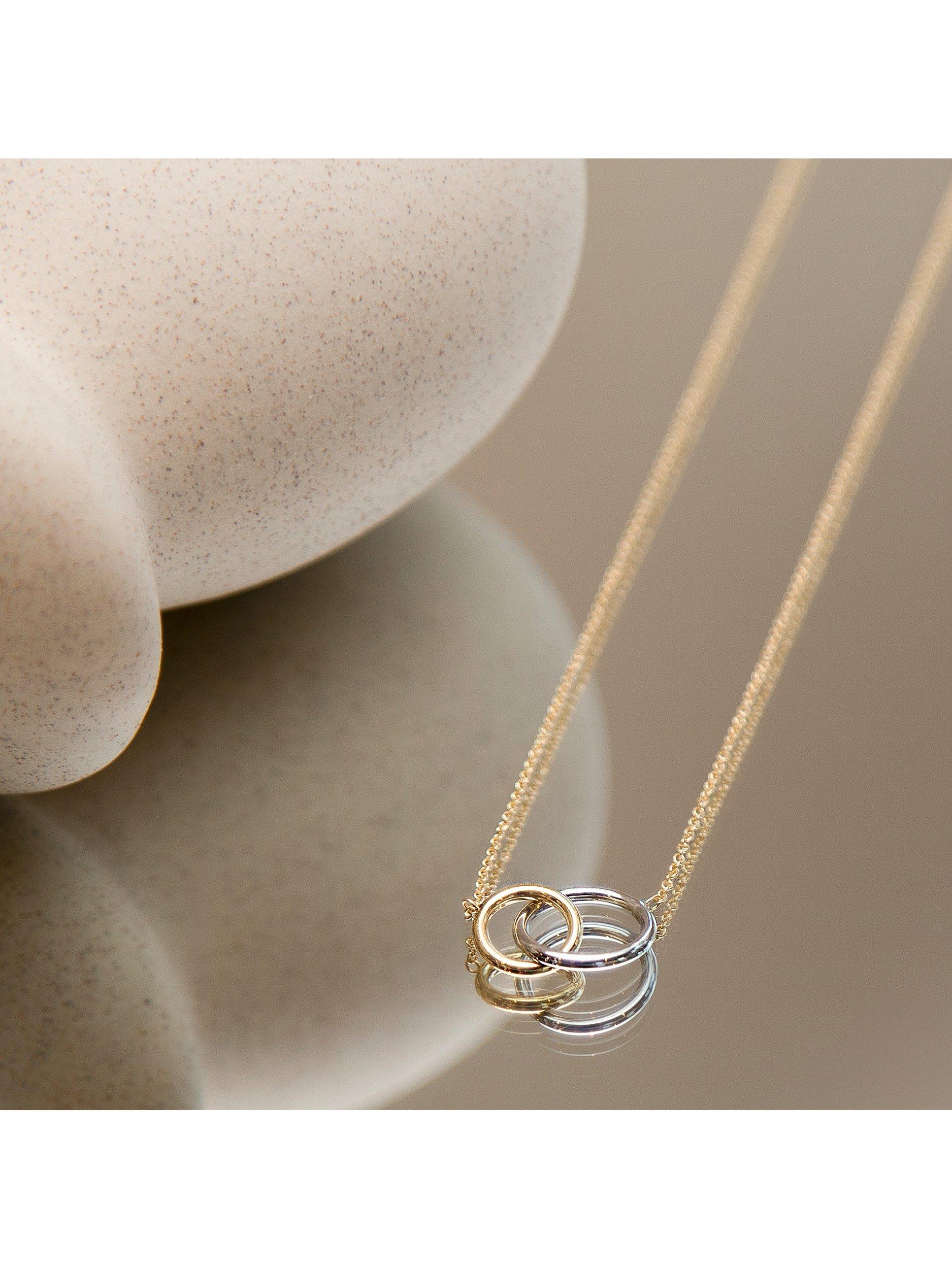 IBB 18ct two-tone gold link rings chain necklace, UK version