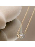 IBB 18ct two-tone gold link rings chain necklace, UK version