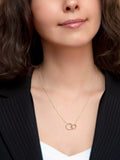IBB 18ct two-tone gold link rings chain necklace, UK version