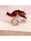 IBB 18ct gold tri-colour circle pendant necklace - British product
