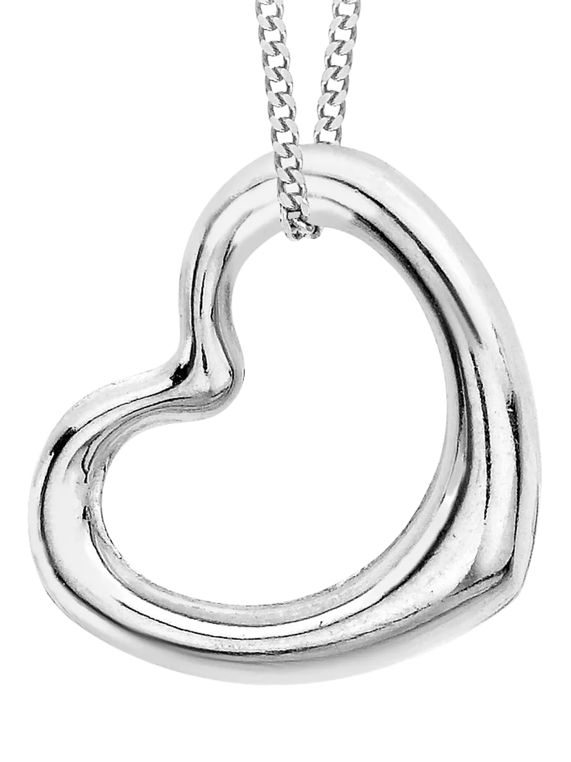 IBB Pendentif Collier Cœur Flottant en Or 18ct