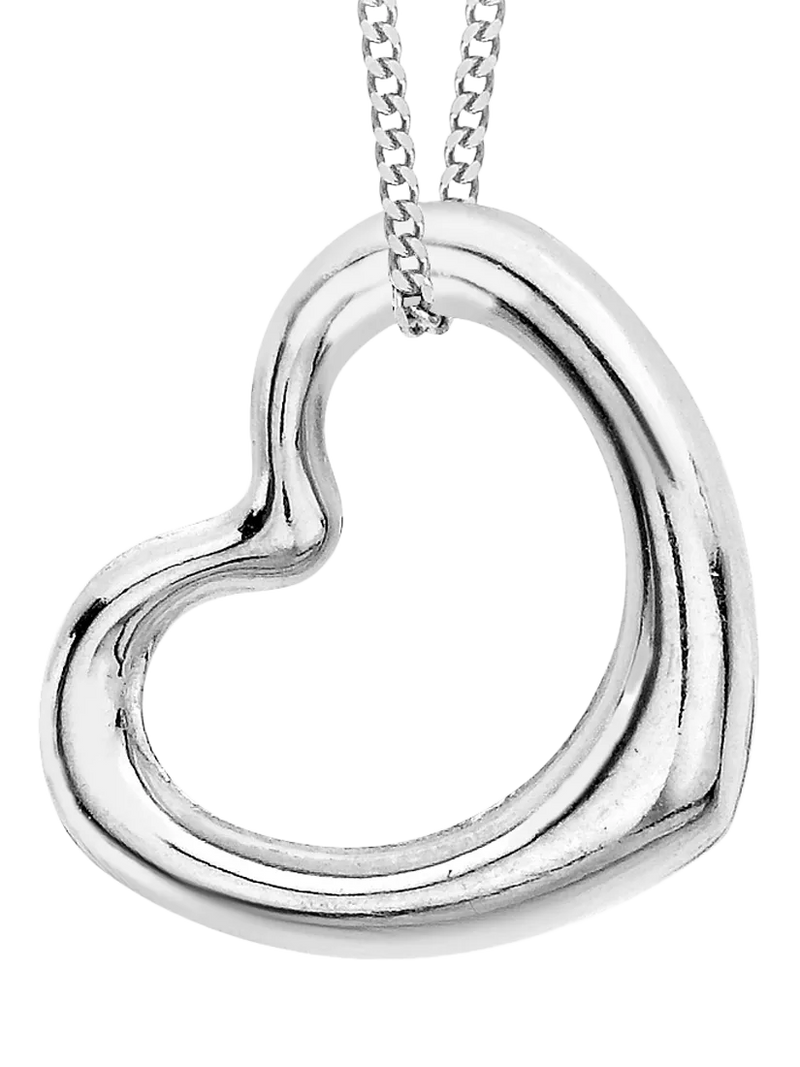 IBB Pendentif Collier Cœur Flottant en Or 18ct
