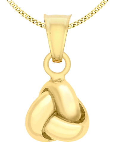 John Lewis IBB 18ct Gold Triple Knot Pendant Necklace- Buy online at McGrocer