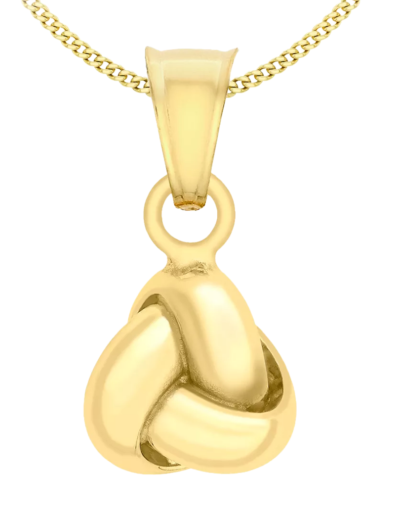 IBB 18ct gold triple knot pendant necklace (British brand)